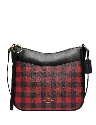 Coach Gingham Print Chaise Crossbody Brixton Baker