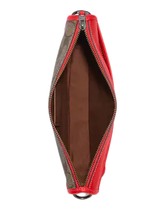 Hybrid pouch with discount signature canvas blocking