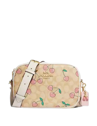 Coach Jamie Camera Bag In Signature Canvas With Heart Cherry Coach Jamie Camera Bag In Signature Canvas With Heart Cherry