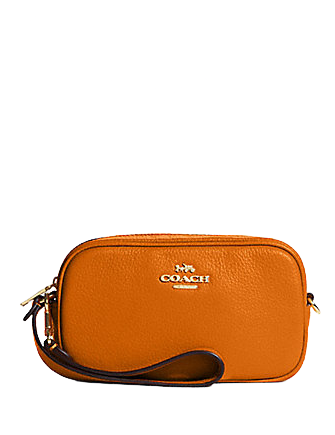 Coach logo wristlet cheap