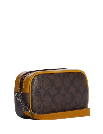 Coach Jamie Wristlet In Signature Canvas With Varsity Motif