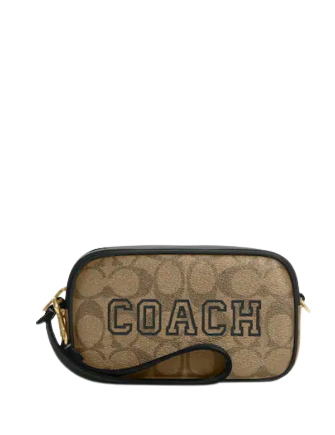 Coach Laptop Sleeve in Signature Canvas with Coach Varsity