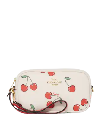 Coach Jamie Wristlet With Heart Cherry Print | Brixton Baker