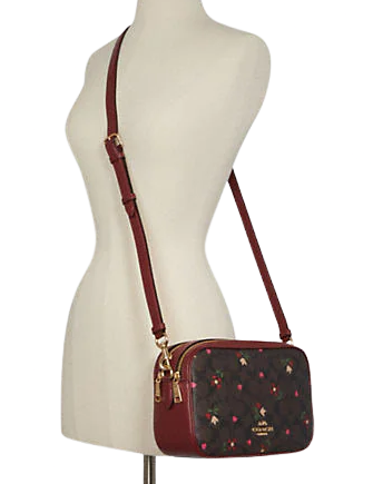 Jes crossbody in signature leather coach sale