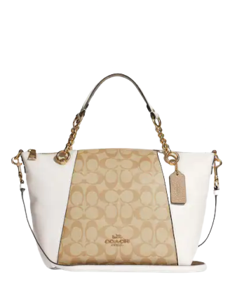 Small kelsey chain satchel in signature leather online