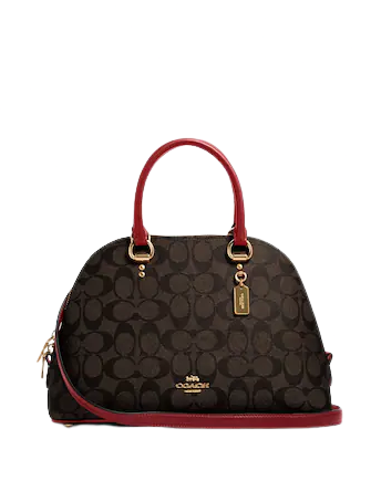 Katy satchel in signature canvas Clearance