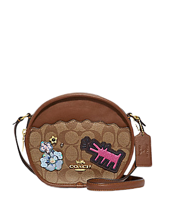 Coach Keith Haring Canteen Crossbody In Signature Canvas With Coach Keith Haring Canteen Crossbody In Signature Canvas With