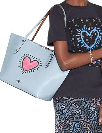 Coach Keith Haring Sequins Heart Market Tote Brixton Baker