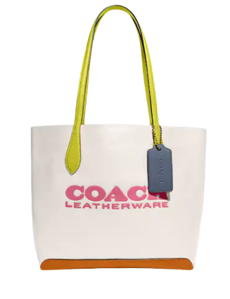 Coach color online block tote