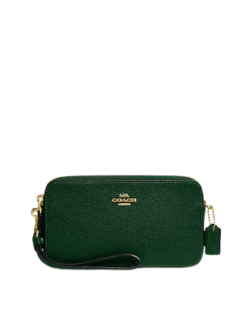 Coach Kira Pebbled Leather Crossbody Bag - Dark Pine