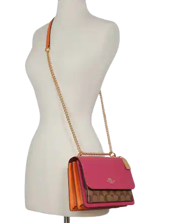 Coach Klare Crossbody In Colorblock Signature Canvas Brixton Baker