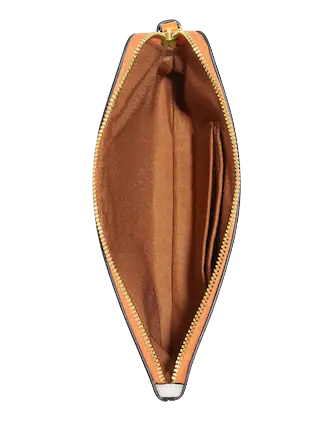 Coach Large Corner Zip Wristlet With Coach Stamp