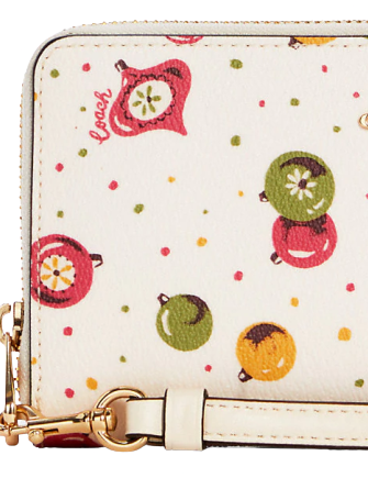 Coach Long Zip Around Wallet With Ornament Print