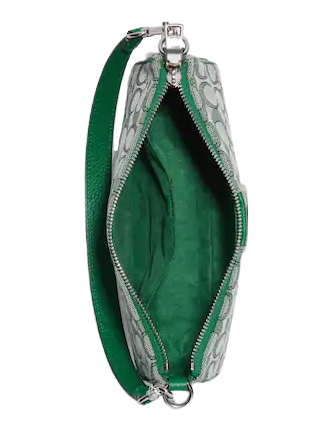 Coach Lonnie Baguette In Signature Jacquard