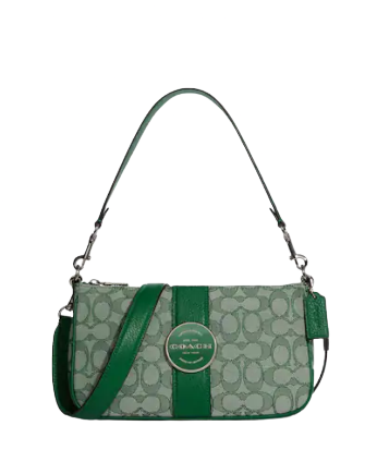 Coach Lonnie Baguette In Signature Jacquard