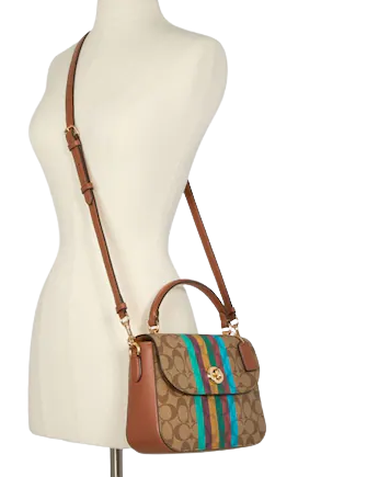 Coach marlie top handle satchel in signature canvas Clearance