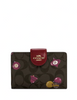 Coach Medium Corner Zip Wallet In Signature Canvas With Ornament Print