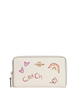 Coach Medium Id Zip Wallet With Diary Embroidery