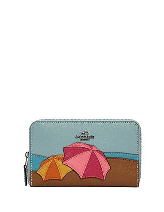 Coach Medium Zip Around Wallet With Umbrella Motif