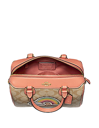 6980 COACH Mini Bennett Signature Satchel CHALK