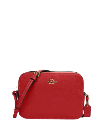 Red top coach bag