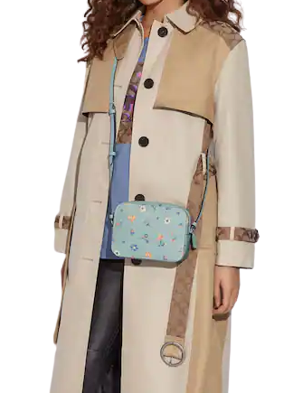 Coach camera top bag floral