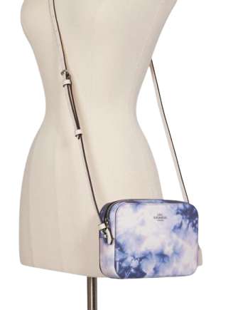 Coach metallic blue camera bag sales