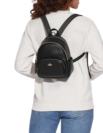 Coach clearance black backpack