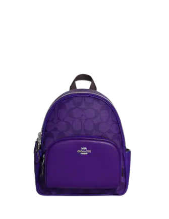 coach classic small backpack in signature fabric Coach Mini Court Backpack In Signature Canvas
