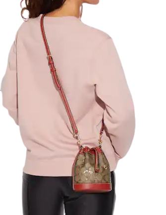 Coach mini sales bucket bag