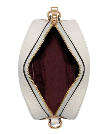 Mini dempsey camera bag in signature jacquard with stripe and coach patch sale