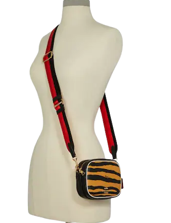 Coach leopard print camera bag sales