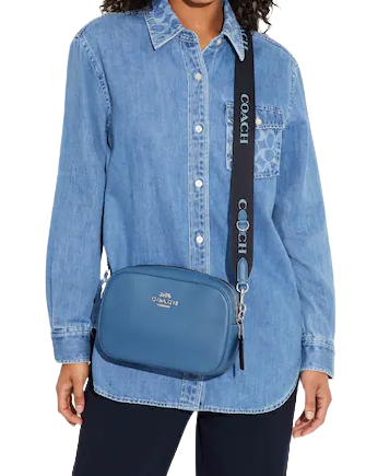 Coach camera bag blue hotsell