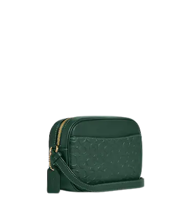 Coach camera bag in signature leather shop