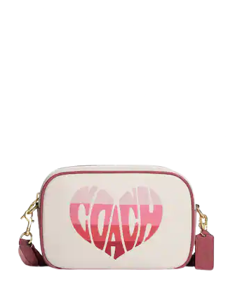 Coach Mini Jamie Camera Bag with Stripe Heart Motif