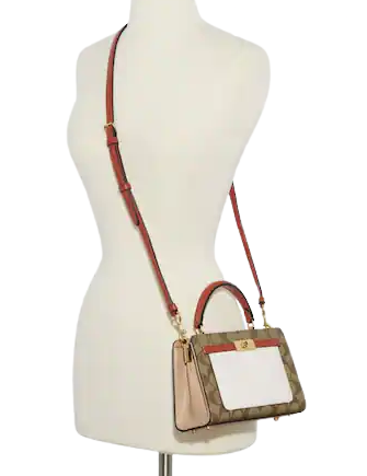 Coach mini emma satchel 2025 in signature canvas colorblock