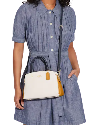 Coach Mini Lillie Carryall In Colorblock Brixton Baker