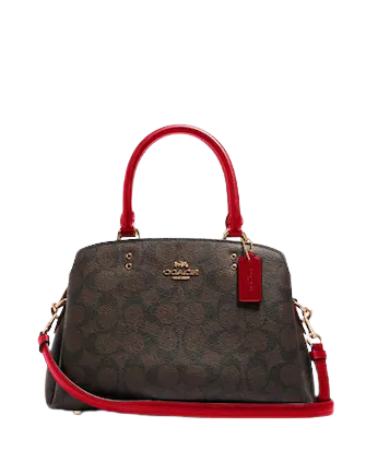 Coach Mini Lillie Carryall In Signature Canvas Brixton Baker