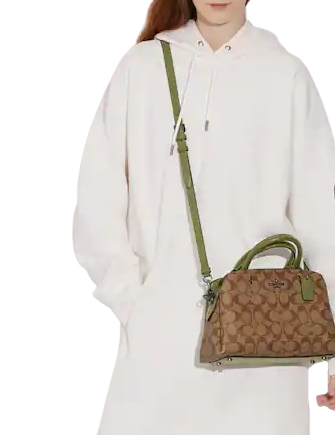 Coach Mini Lillie Carryall In Signature Canvas Brixton Baker