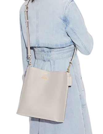 Coach bucket store bag white