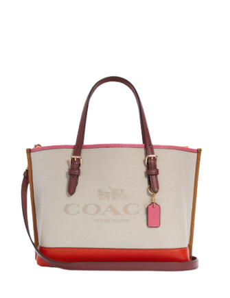 Coach mollie tote 25 in colorblock Clearance