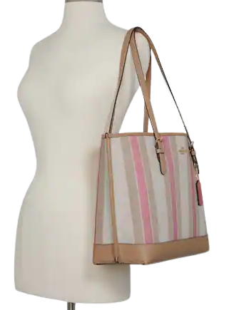 Coach 2025 stripe tote