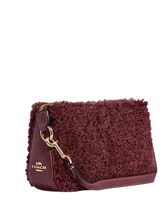 Coach Nolita 19 In Shearling With Coach Motif