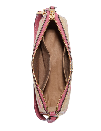 Coach Nolita 19 In Signature Canvas With Stripe Heart Print