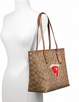 Coach NYC Pizza Slice Taxi Zip Signature Tote