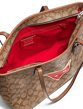 Coach NYC Pizza Slice Taxi Zip Signature Tote