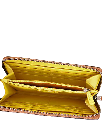 Coach Pac Man Accordion Zip Wallet in Calf Leather