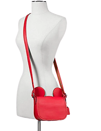 Coach Patricia Saddle in Glove Calf Leather With Mickey Ears