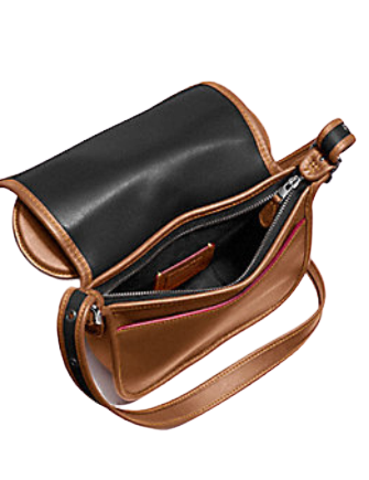 Coach Patricia Saddle in Glove Calf Leather With Mickey Ears