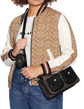 Coach Pennie Crossbody With Coin Case In Signature Canvas